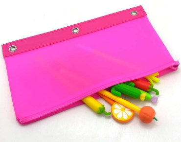 学生笔袋环保软硅胶三孔笔袋博高硅胶文具收纳用品